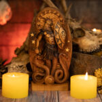 Abraxas Statue — Gnostic God of the Dual Cosmos & Supreme Archon