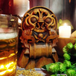 Flying Spaghetti Monster Statue — Pirate Flag & Beer Barrel (Pastafarian Icon)